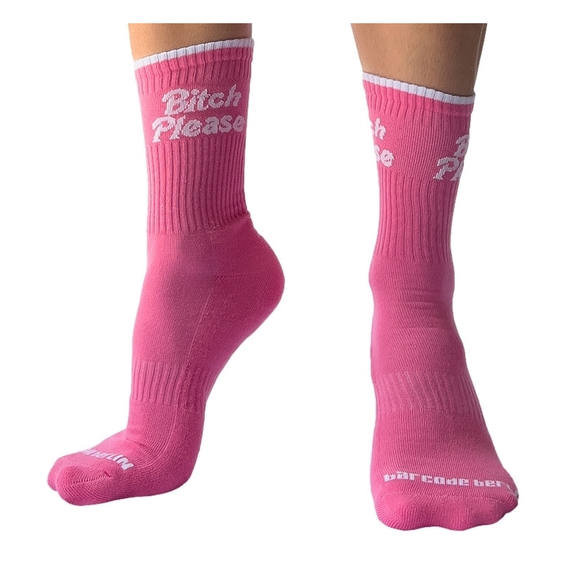 Barcode Berlin Chaussettes roses Bitch Please Barcode